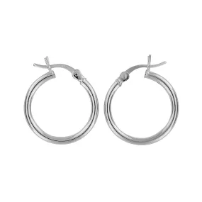 Sterling Silver Hoop Earrings 2mm x 18mm