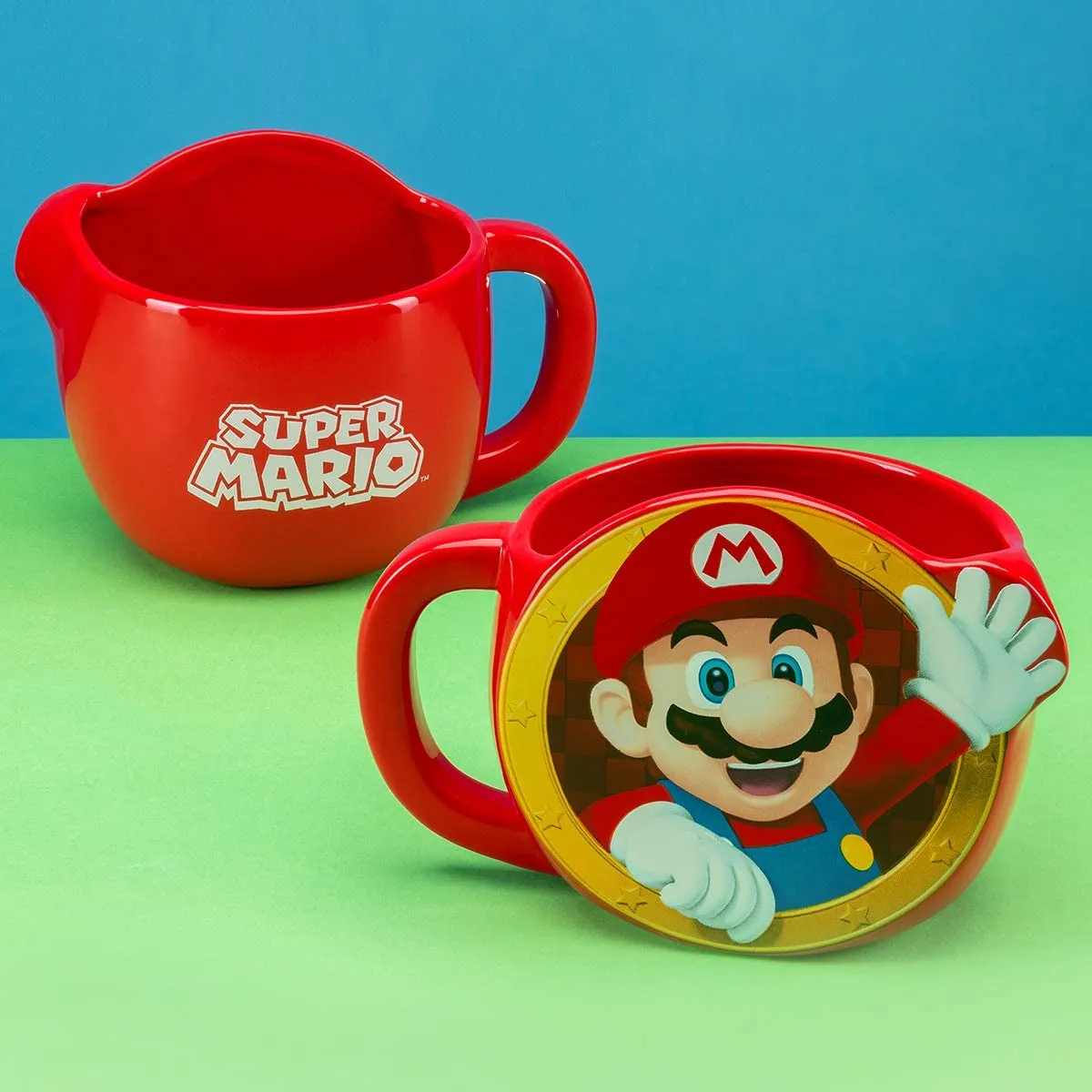 Super Mario Bros Nintendo Collectible Mario Oversized Ceramic Coffee Mug - Official Licensed