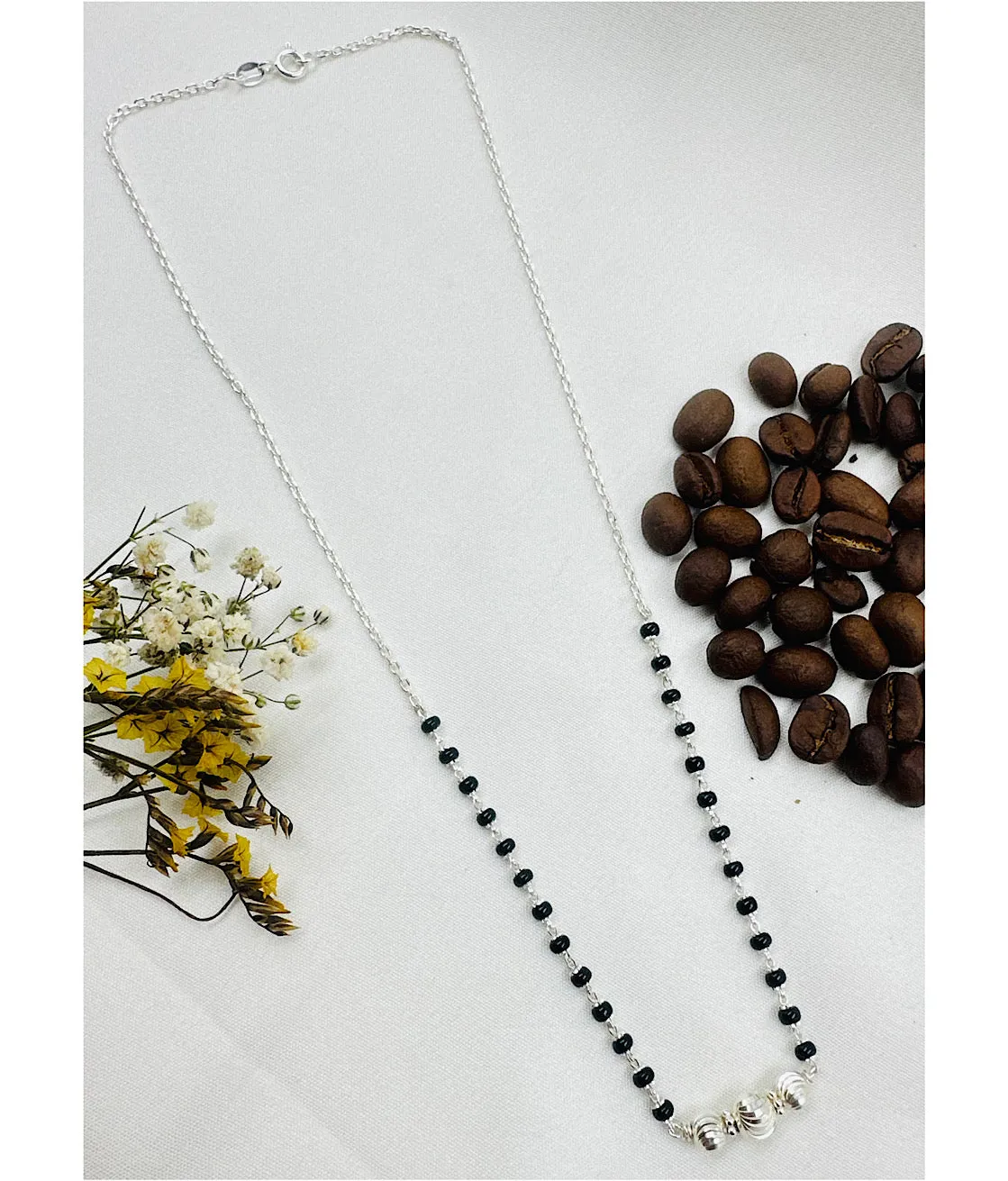 The Silver Beads Necklace/ Mangalsutra