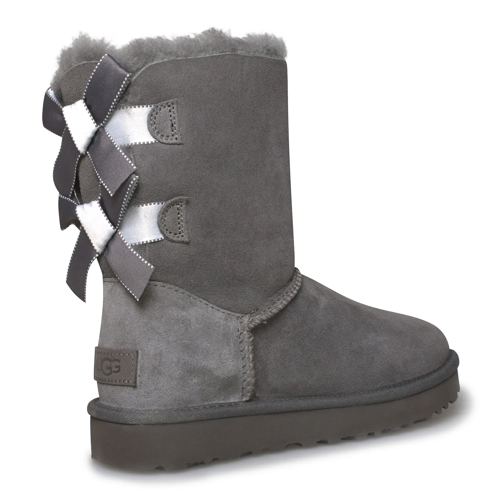 UGG Bailey Bow II Shimmer Charcoal Boots - Women's