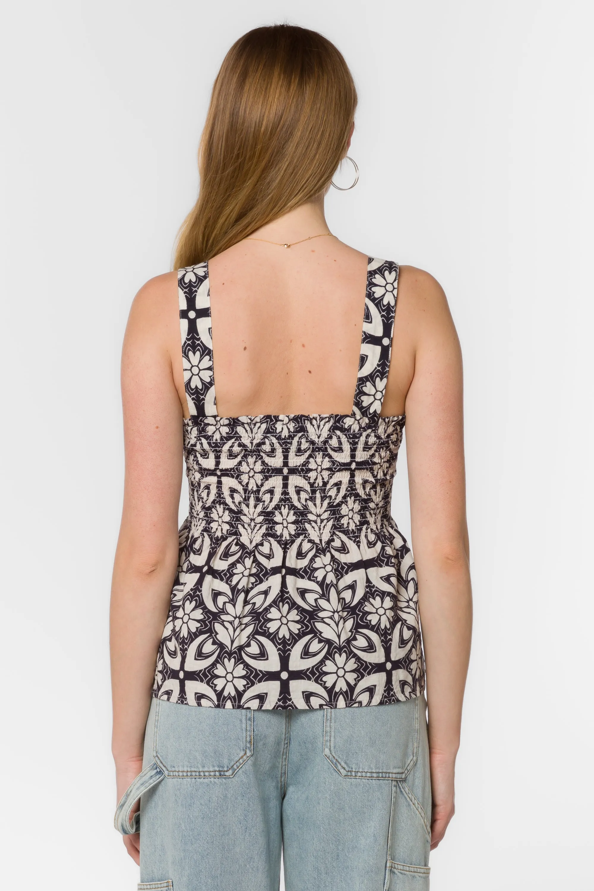 Valina Black Geo Tank