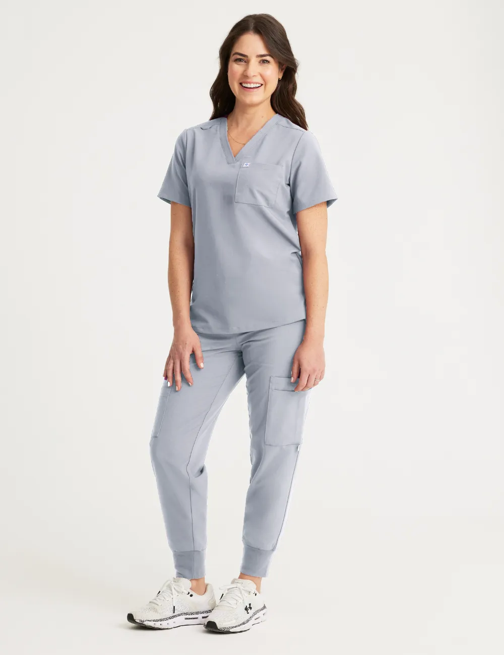 Womens 2-Pocket V-Neck Scrub Top