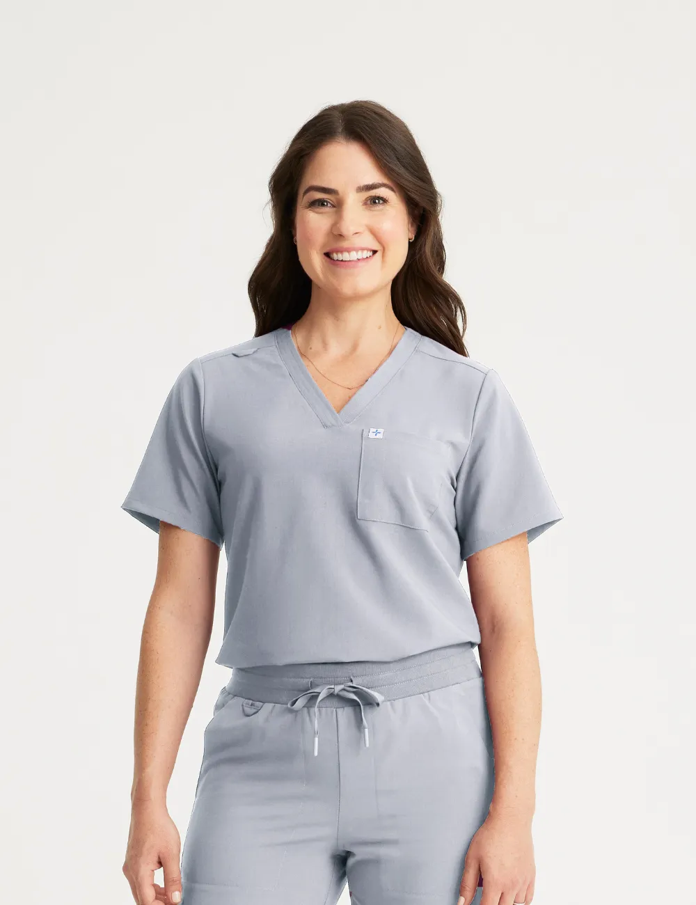 Womens 2-Pocket V-Neck Scrub Top