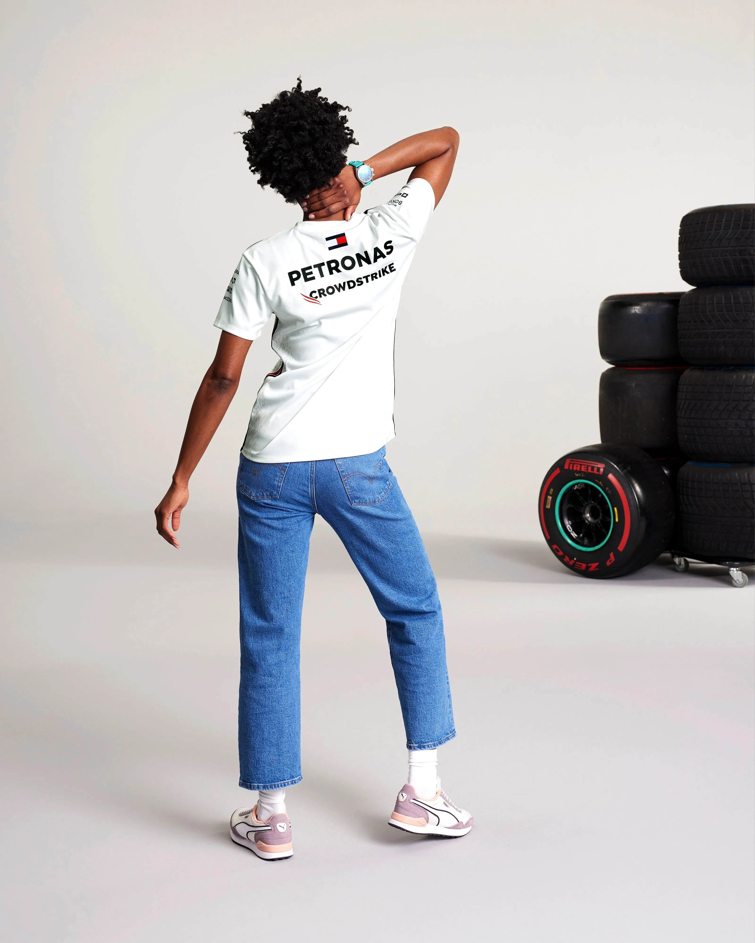 Womens 2023 Team Driver Tee White