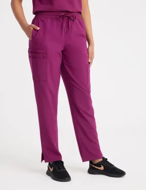 Womens 9-Pocket Straight Leg Scrub Pants