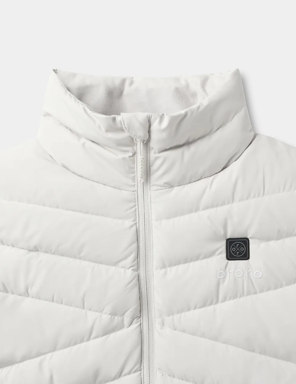 Women's Heated Lightweight Down Vest - Ivory